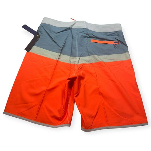 Depactus Head High Board Shorts Waist 34” Multi Color 4 Way Stretch Beach Wear - Picture 2 of 7